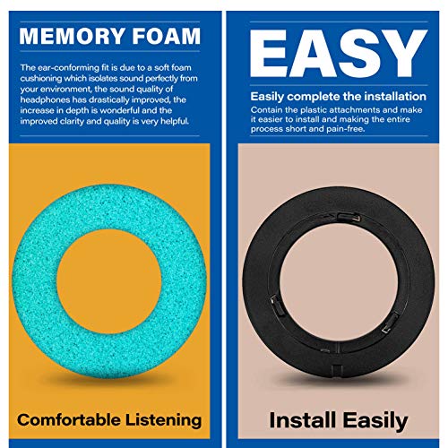 Earpads Compatible with Virtuoso RGB Wireless SE Gaming Headset - Memory Foam Earcups - Hybrid (PU/Velour) Ear Cushions I Black