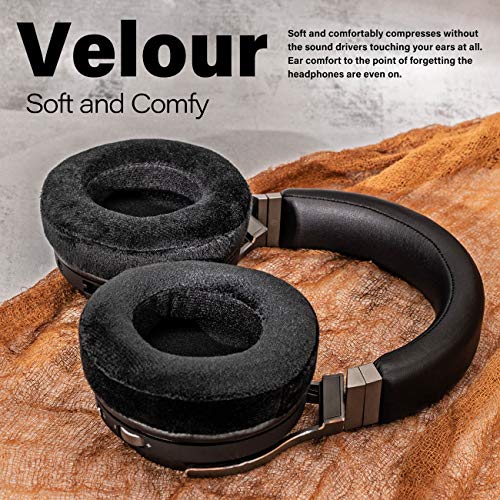 Earpads Compatible with Virtuoso RGB Wireless SE Gaming Headset - Memory Foam Earcups - Velour Ear Cushions I Black