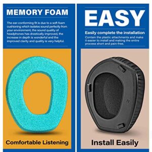 HDR175 Replacement Ear Pads Compatible with HDR175 RS175 RS185 HDR185 RS195 HDR195 RS165 HDR165 Headphone - Memory Foam Ear Cups Ear Cushions I Black