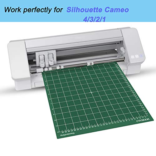 DOOHALO Cutting Mat for Silhouette Cameo 4 Cutting Machine 12 X 24 inch 3 Pack Replacement Adhesive Mats for Silhouette Cut