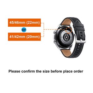 Yeejok Silicone Watch Bands Compatible for Samsung Galaxy Watch 3 45mm /Galaxy Watch 46mm /Samsung Gear S3 Frontier/Classic, 22mm Silicone Watch Strap for Men Women, Black