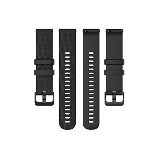 Yeejok Silicone Watch Bands Compatible for Samsung Galaxy Watch 3 45mm /Galaxy Watch 46mm /Samsung Gear S3 Frontier/Classic, 22mm Silicone Watch Strap for Men Women, Black