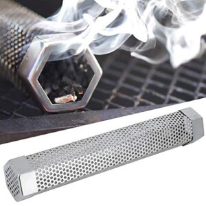 Naroote 12in Smoker Tube, Stylish BBQ Smoker Tube, for Gas Grill Electric Grill(Hexagon)