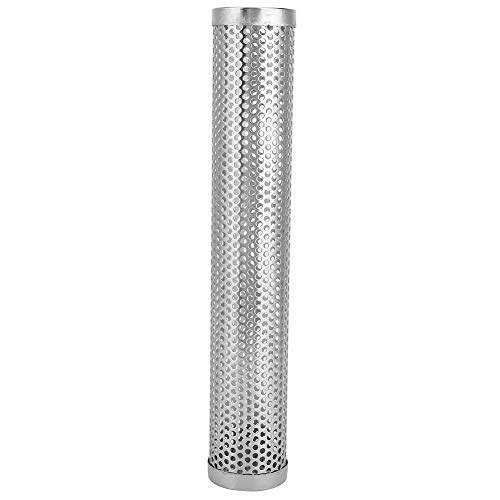 Grill Smoker Tube, Durable Portable BBQ Smoker, 12in Stainless Steel Hexagonal, Round for Charcoal Grill Electric Grill Gas Grill(Round)