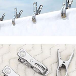 Pealeep Clothes pins, 60Pcs Metal Beach Chair Towel Clips,Heavy Duty Stainless Steel Clothespin, Beach Towel Clips Keep Your Towel from Blowing Away