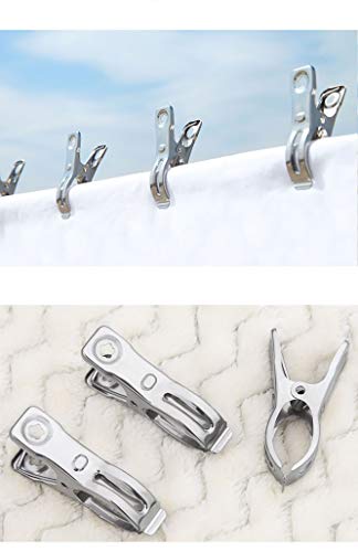 Pealeep Clothes pins, 60Pcs Metal Beach Chair Towel Clips,Heavy Duty Stainless Steel Clothespin, Beach Towel Clips Keep Your Towel from Blowing Away