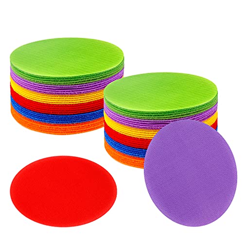 60 Pcs 5" Carpet Spots Markers for Classroom Carpet Floor Dots Carpet Circles Carpet Markers for Kids Social Distancing and Wait Line Up, Classroom Decoration Teacher Supplies, 6 Colors