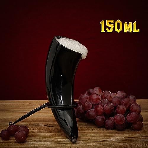 Mythrojan Viking Drinking Horn Authentic Medieval Inspired Viking Wine/Mead Mug 150ml