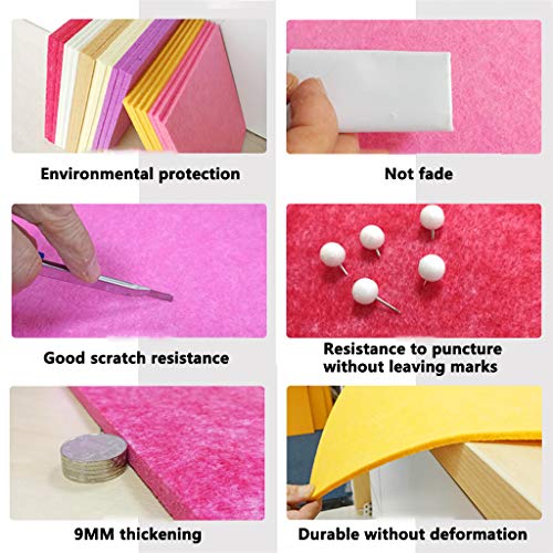 Wall decoration Creative Felt Board, self-Adhesive Cork Board Photo Wall, DIY Children's Room Message Board (24.4x40.2 in)