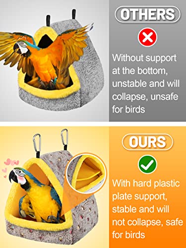 MEWTOGO Large Winter Warm Bird Nest House, Comfortable Bird Bed for Cage with Mat, Hanging Hammock Shed Hideaway Hut for Macaws African Grey Amazon Parrots Lovebird Parakeets