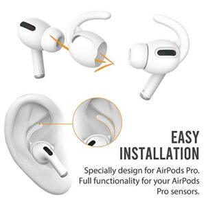 CANOPUS Replacement Earbud Tips and Ear Hooks, 3 Pairs of Black Anti-Slip Memory Foam Tips (S, M, L) + 3 Pairs (White, Black & Blue) of Ear Hooks, Compatible with Apple AirPods Pro