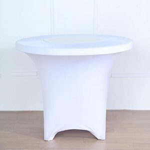 BalsaCircle 41-50 gallons White Stretchable Spandex Round Waste Trash Bin Container Cover Wedding Party Fundraiser Decorations