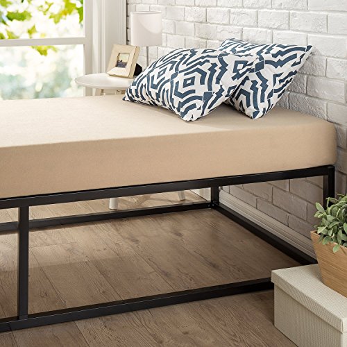 Zinus SmartBase Zero Assembly 14 Inch Bed Frame / Mattress Foundation (No Box Spring Needed) - Narrow Twin & Memory Foam 5 Inch Cot Size / Narrow Twin Mattress