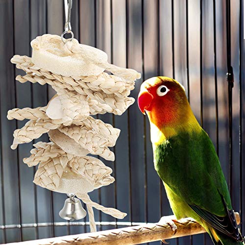 Hanging bird toy, bird toy, corn husk corn for bird chew toy