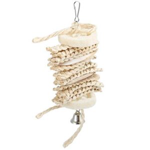 Hanging bird toy, bird toy, corn husk corn for bird chew toy