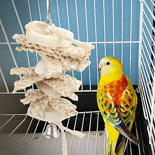 Hanging bird toy, bird toy, corn husk corn for bird chew toy