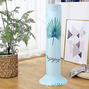 Yrzper Tower Fan Dust Cover Moisture proof Dustproof Tower Cover Washable Tower Sleeve Dust Proof Protective Cover Dustproof & Moisture-Proof for Household Tower Fan Pedestal (Green plants, Larger)