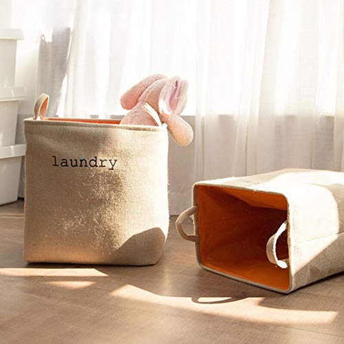 Collapsible Laundry Hamper, Big Hampers for Laundry with Handles, Waterproof Clothes Hamper for Girls, Laundry Basket for Room Decor, Fabric Laundry Hamper, Closet Hampers for Laundry