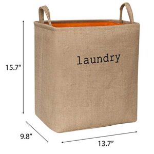 Collapsible Laundry Hamper, Big Hampers for Laundry with Handles, Waterproof Clothes Hamper for Girls, Laundry Basket for Room Decor, Fabric Laundry Hamper, Closet Hampers for Laundry