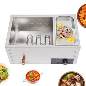 3Pan Commercial Food Warmer 850W Electric Steam Table Countertop Food Warmer 3 Pot Hot Well, for Catering and Restaurants 3*7L Stainless Steel Durable 110V