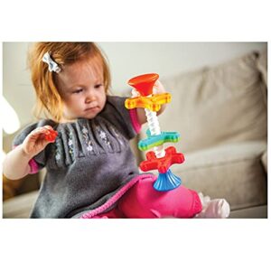 Fat Brain Toys Tobbles, Mini Spinny, Dimpl Bundle - 9-Piece Stacking Toys, Spinning Toy, Popper Toy Combo, Baby Toys Activity Set