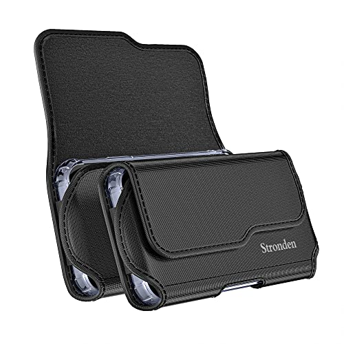 Stronden Holster for Samsung Galaxy S23, S22, S21, S20, S10, S9, S8, Nylon Holster Belt Case with Metal Clip & Magnetic Closure, Nylon Pouch Phone Holder (Fits Slim/Thin Case Only)