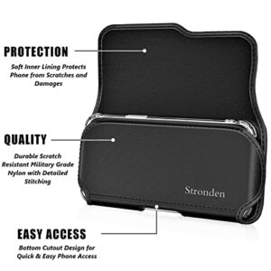 Stronden Holster for Samsung Galaxy S23, S22, S21, S20, S10, S9, S8, Nylon Holster Belt Case with Metal Clip & Magnetic Closure, Nylon Pouch Phone Holder (Fits Slim/Thin Case Only)