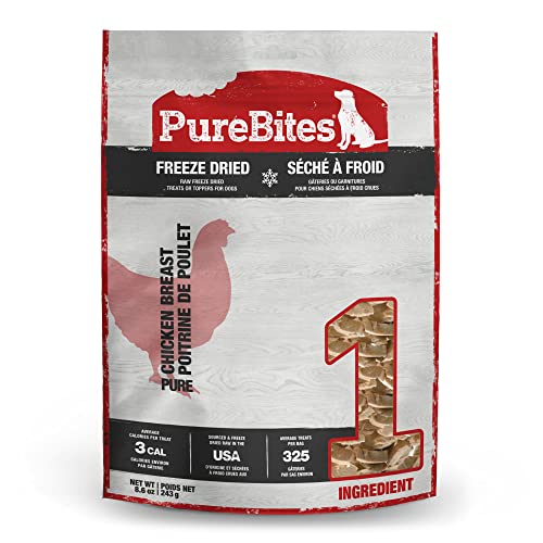 PureBites Freeze Dried RAW Chicken Breast Treats for Dogs, 8.6oz