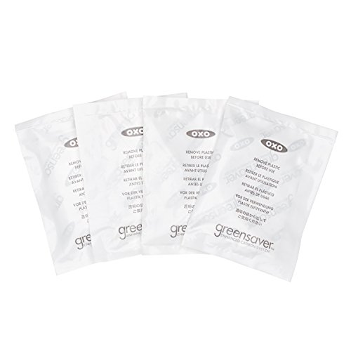 OXO Good Grips GreenSaver Produce Keeper - Large & Good Grips GreenSaver Carbon Filter Refills 4 Pack