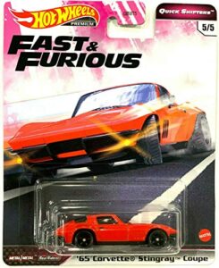 diecast hotwheels 2020 premium fast & furious quick shifters 5/5 '65 stingray-corvette coupe (red)
