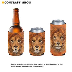 SEANATIVE Lover Cow Skin Can Cooler Beer Cooler Sleeve 2 Pack Sets of Party Can Coozie, Insulated Beer Can Holder for Cold Drinks, 16oz Can Bottle Size S