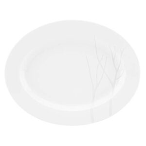 lenox park city carved 16" oval serving platter, 3.95 lb, white