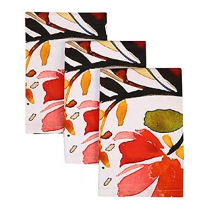 cotton carnival kitchen towels, printed kitchen dish cloth, 100% ring spun cotton tea towels, super absorbent dish towels of size 17.7x27.5in autumn leaves printed ultra soft kitchen towels set of 3