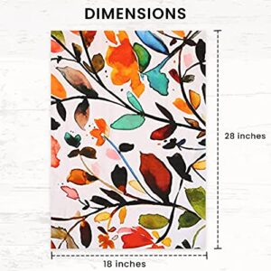 Cotton Carnival Kitchen Towels, Printed Kitchen Dish Cloth, 100% Ring Spun Cotton Tea Towels, Super Absorbent Dish Towels of Size 17.7X27.5in Autumn Leaves Printed Ultra Soft Kitchen Towels Set of 3