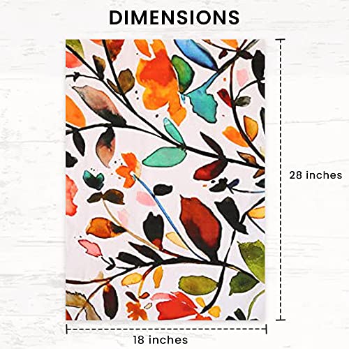 Cotton Carnival Kitchen Towels, Printed Kitchen Dish Cloth, 100% Ring Spun Cotton Tea Towels, Super Absorbent Dish Towels of Size 17.7X27.5in Autumn Leaves Printed Ultra Soft Kitchen Towels Set of 3