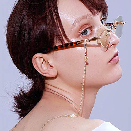 TTSAM 40 Pieces Eyeglass Chain Ends Adjustable Rubber Spectacle End Connectors for Eye Glasses Holder Necklace Chain (White and Silver)