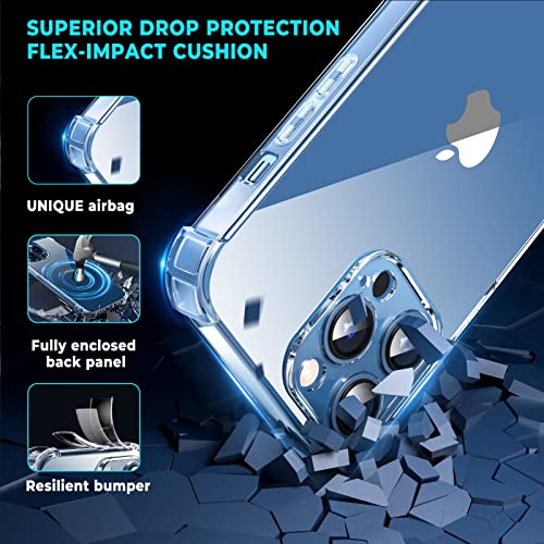 ORIbox for iPhone 12 Pro Max Case Clear,with 4 Corners Shockproof Protection,iPhone 12 Pro Max Clear Case for Women Men Girls Boys Kids,Case for iPhone 12 Pro Max Phone Clear