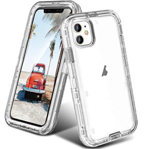 oribox case compatible with iphone 12 mini, heavy duty shockproof anti-fall clear case