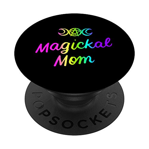 Magickal Mom Triple Moon Goddess Wiccan Witchy Mama Gifts PopSockets Swappable PopGrip