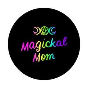 Magickal Mom Triple Moon Goddess Wiccan Witchy Mama Gifts PopSockets Swappable PopGrip