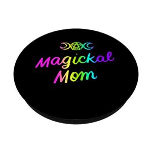 Magickal Mom Triple Moon Goddess Wiccan Witchy Mama Gifts PopSockets Swappable PopGrip