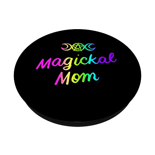 Magickal Mom Triple Moon Goddess Wiccan Witchy Mama Gifts PopSockets Swappable PopGrip