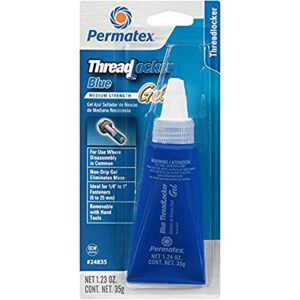 permatex 24835 medium strength threadlocker blue gel, 35 g