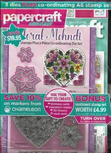 paper craft essentials magazine, floral mehndi issue, 2018 issue no, 168