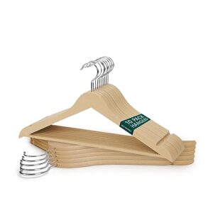 simply green eco-friendly 10 pack hangers made from recycled materials. thin, light and durable. gentle curves for wrinkle prevention, holds up to 10.5 lbs, 360-degree rotating hook