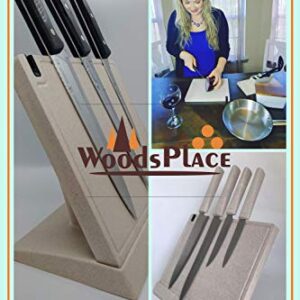 KnifeMaster Magnetic Knife Block | Multifunctional Knife Stand with Knife Sharpener | Detachable Cutting Board | Utensil Holder | Durable and Sturdy Magnetic Knife Holder