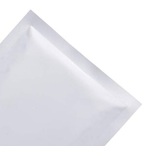 QQ Studio 100pcs Double-Sided Matte Foil Flat Packaging Zipper Seal Bags (3" x 4", Matte White)