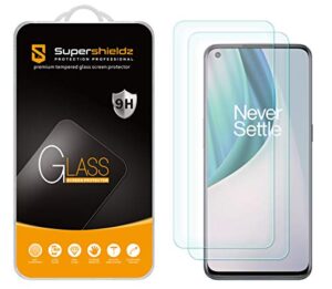 supershieldz (2 pack) designed for oneplus nord n10 5g tempered glass screen protector, anti scratch, bubble free