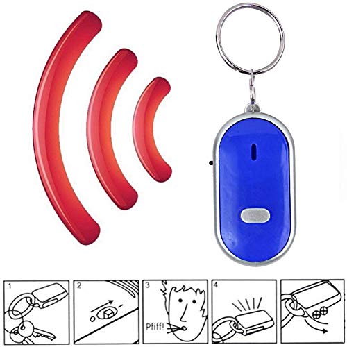 Key Finder Voice Control Anti Lost Device Key Finder with Whistle for Pet Keychain Locator Key Suitcase 2 colors for your choice