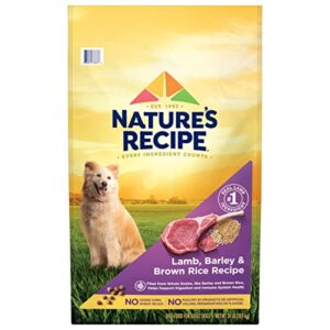 nature’s recipe original dry dog food for adult dogs, lamb & rice recipe, 24 lb bag